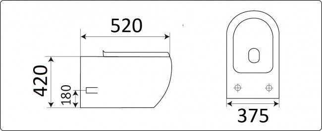 Унитаз подвесной CeramaLux CL2101