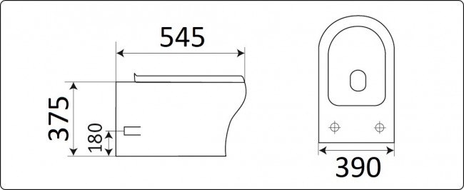 Унитаз подвесной CeramaLux CL2100