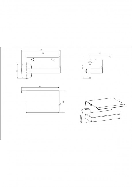 Держатель Для Бумаги 12607B