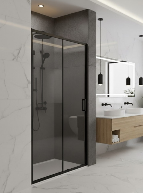 Душевая дверь раздвижная CL307В-110 черный матовый 