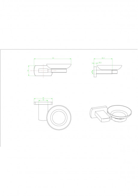Мыльница стекло 95604