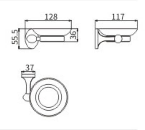 Мыльница стекло 53504