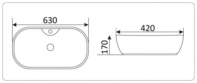 Умывальник CeramaLux 9163 Умывальник CeramaLux 9163