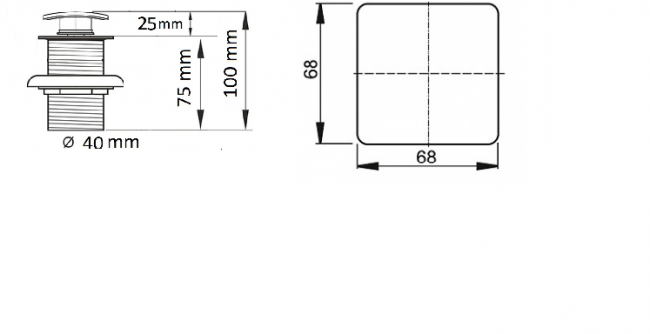 Донный клапан для раковины CeramaLux RD006
