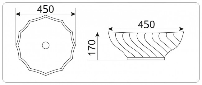 Умывальник CeramaLux 9073 Умывальник CeramaLux 9073