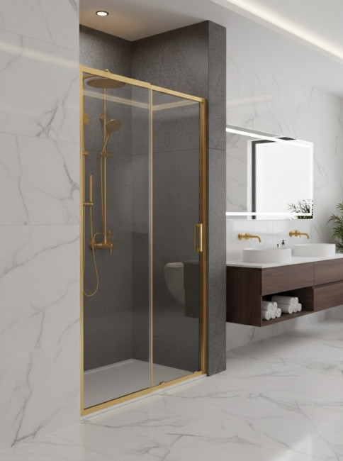 Душевая дверь раздвижная CL307МG-110 матовое золото 