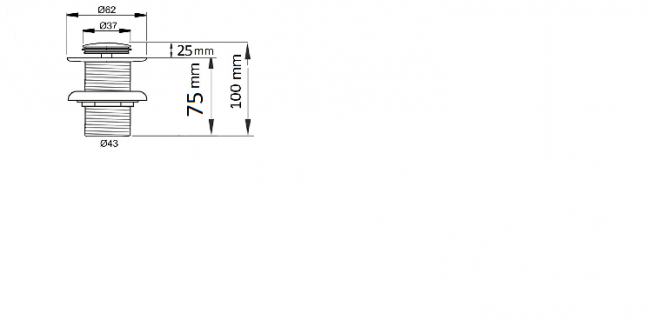 Донный клапан для раковины CeramaLux RD014