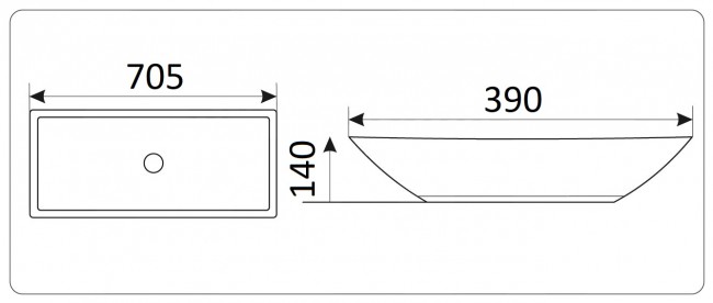 Умывальник CeramaLux 9122 Умывальник CeramaLux 9122