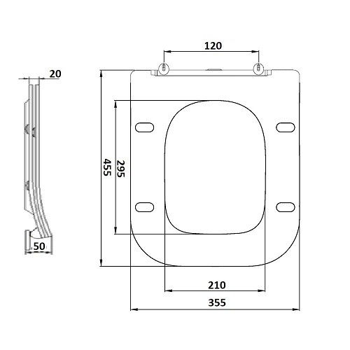 Унитаз приставной CeramaLux 3170 Унитаз приставной CeramaLux 3170