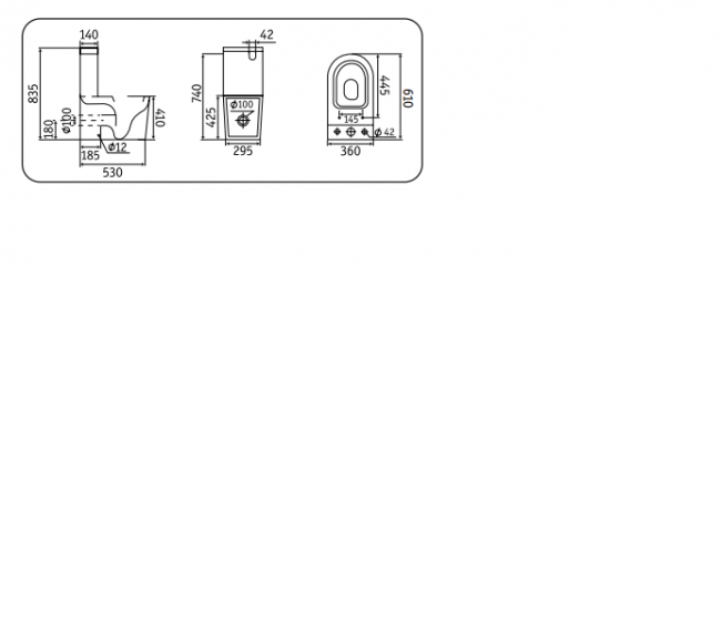 напольный унитаз ceramalux TR2175 TORNADO напольный унитаз ceramalux TR2175 TORNADO