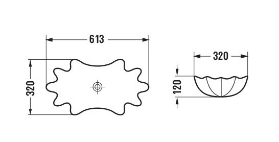 Раковина накладная Ceramalux  9084