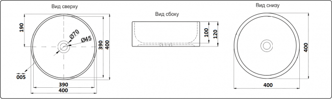 Умывальник CeramaLux 9423 Умывальник CeramaLux 9423