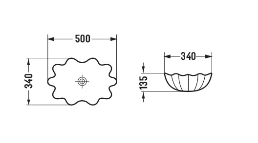 Раковина накладная Ceramalux  9085