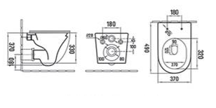 Унитаз подвесной Ceramalux 2197 MH Унитаз подвесной Ceramalux 2197 MH