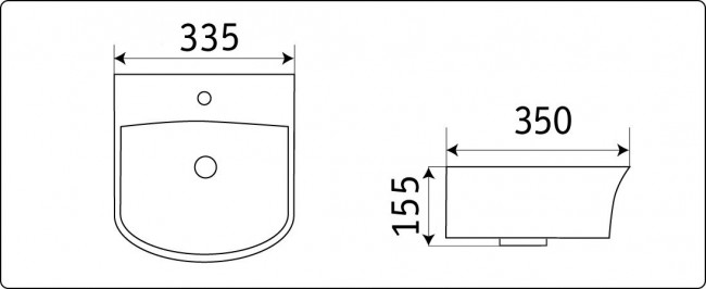 Умывальник CeramaLux 78369 Умывальник CeramaLux 78369