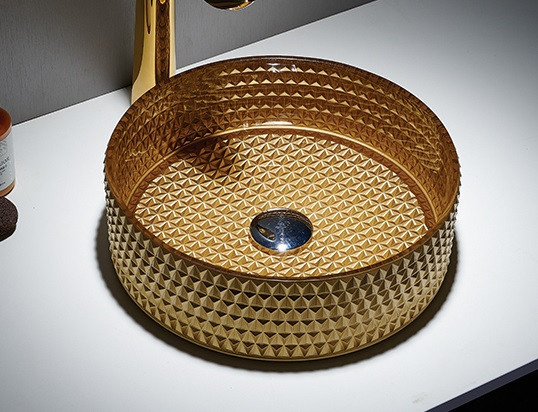 Раковина Ceramalux GL05 стекло золото Раковина Ceramalux GL05 стекло золото