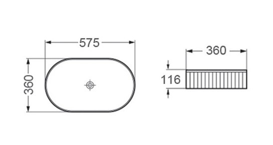 Раковина накладная Ceramalux  9027MH