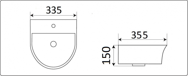 Умывальник CeramaLux 78370 Умывальник CeramaLux 78370