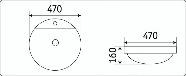 Умывальник CeramaLux 7067A Умывальник CeramaLux 7067A