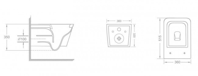 Унитаз подвесной CeramaLux 5170 -18