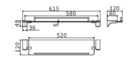 Полка стекло 70011