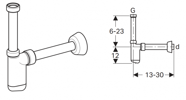 Сифон пластик GEBERIT 170.103.11.1