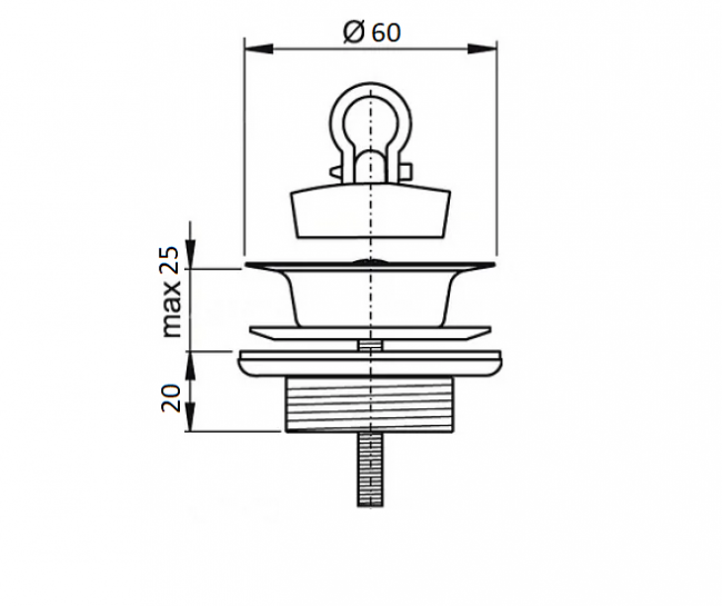 Решетка для верхнего сифона CeramaLux
