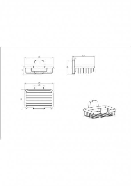 Мыльница Решетка 12605A