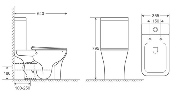 Напольный унитаз Сeramalux TR1217А 