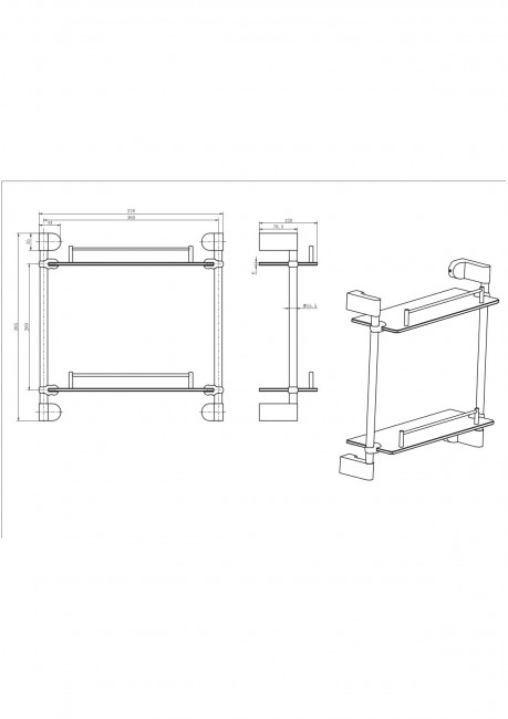 Полка стекло 51015
