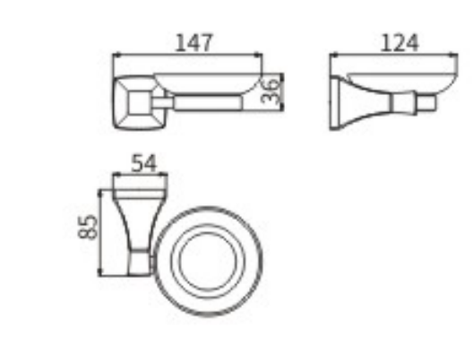 Мыльница стекло 95404
