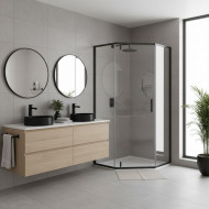 Душевое ограждение, распашная трапецевидная CL1006B-90