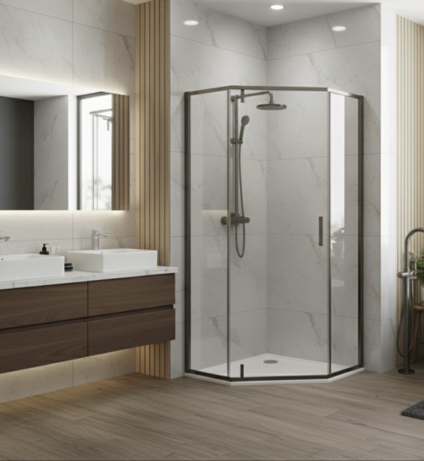 Душевое ограждение, распашная трапецевидная CL1006B-100 Душевое ограждение, распашная трапецевидная CL1006B-100