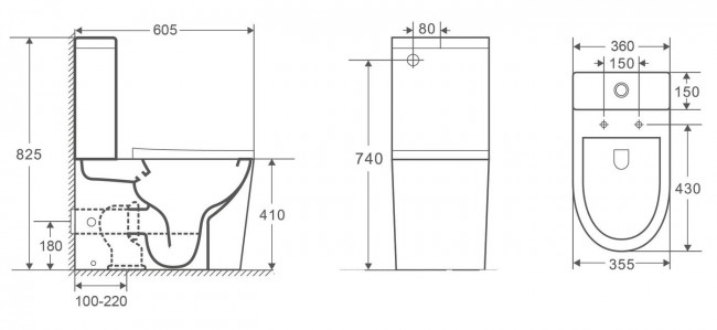 Унитаз напольный CeramaLux 2179 MB Унитаз напольный CeramaLux 2179 MB