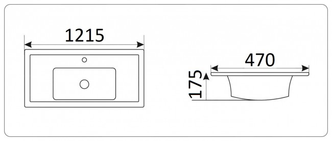 Умывальник CeramaLux 840-120 Умывальник CeramaLux 840-120