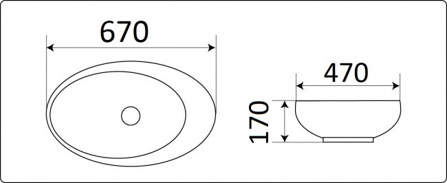 Умывальник CeramaLux 7807-1