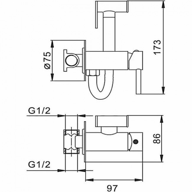 Гигиенический душ со смесителем KBS/007