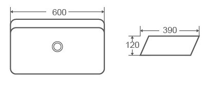 Умывальник CeramaLux 2243 Умывальник CeramaLux 2243