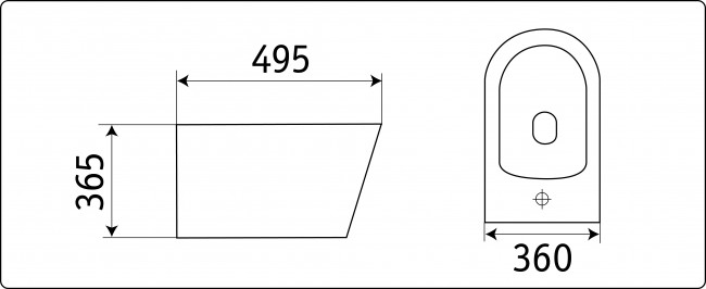 Биде подвесное Ceramalux 5330 Биде подвесное Ceramalux 5330