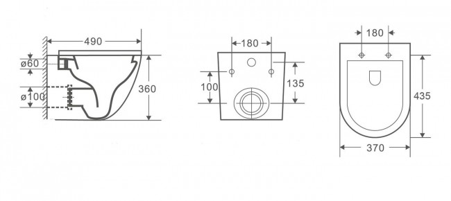 Унитаз подвесной CeramaLux 2197