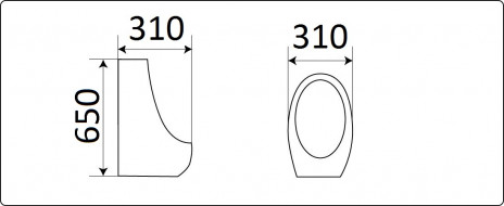 Писсуар подвесной CeramaLux X541S