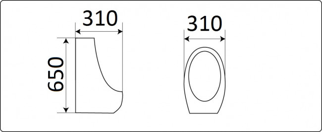 Писсуар подвесной CeramaLux X541S Писсуар подвесной CeramaLux X541S