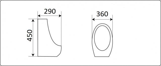 Писсуар подвесной CeramaLux X545S