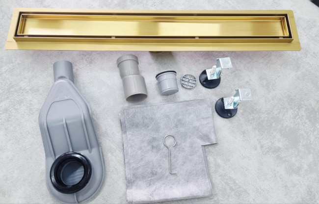 Трап CL6138G/70 Ceramalux матовое золото , щелевой, нерж.сталь, 700 мм Трап CL6138G/70 Ceramalux матовое золото , щелевой, нерж.сталь, 700 мм