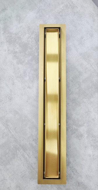 Трап CL6138G/80 Ceramalux матовое золото , щелевой, нерж.сталь, 800 мм Трап CL6138G/80 Ceramalux матовое золото , щелевой, нерж.сталь, 800 мм