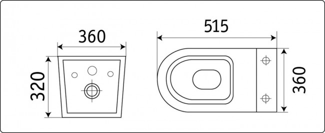 Унитаз подвесной CeramaLux 5178