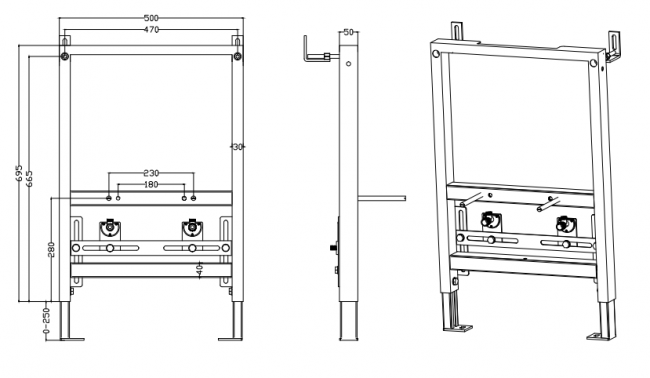 Инсталляция для БИДЕ CL810 Ceramalux Инсталляция для БИДЕ CL810 Ceramalux