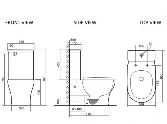 Унитаз Ceramalux TORNADO TR999 напольный Унитаз Ceramalux TORNADO TR999 напольный
