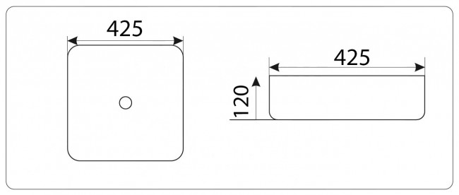Умывальник CeramaLux D1305H004 Умывальник CeramaLux D1305H004