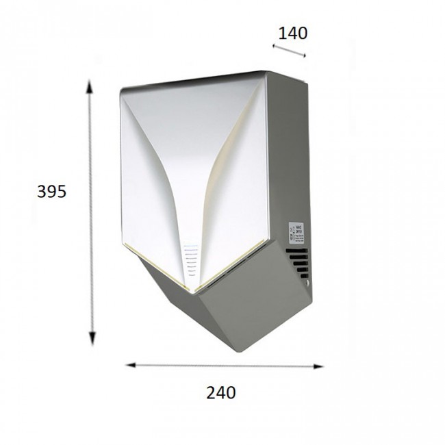 Сушилка для рук CeramaLux A1011 Серая